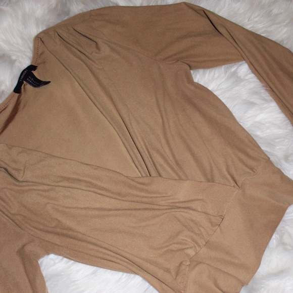 Camel suede crop top - Picture 2 of 5